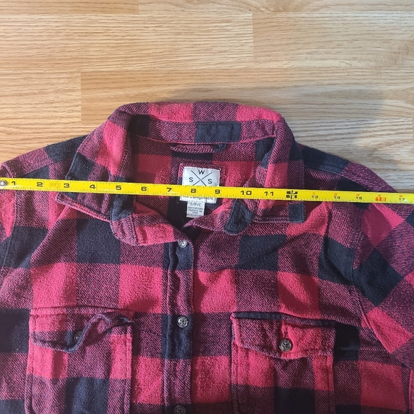 SWS Women's Lumberjack Cabincore Boyfriend Button-down Shirt size S - Picture 12 of 12